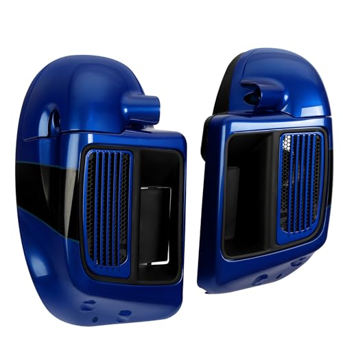 HR3 Candy Cobalt/Indigo Ink Water-Cooled Vented Fairing Lowers Kit Compatible with 2017 CVO Street Glide FLHXSE (Replace for OEM) - color: Candy Cobalt / Indigo Ink