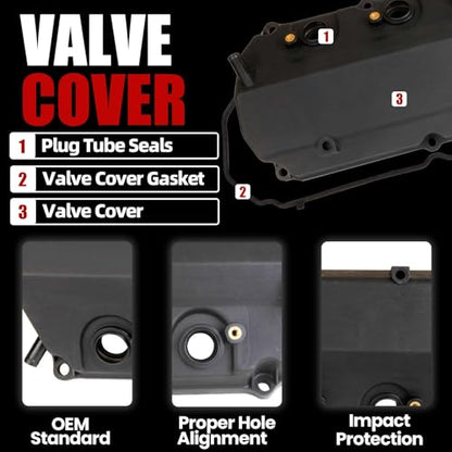 MITZONE Valve Cover Right Side Compatible with 2007-2009 Mitsubishi Outlander 3.0L Replace 1035A702 - color: 2007-2009 Outlander 3.0L Right Side