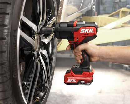 SKIL PWR CORE 20 Brushless 20V 1/2-Inch Mid-Torque Impact Wrench with Three Speed Selection, Includes 2.0Ah USB-C Battery and 45W USB-C Charger - IW5761B-1C - style: Impact Wrench Kit_Mid-Torque(USB-C)
