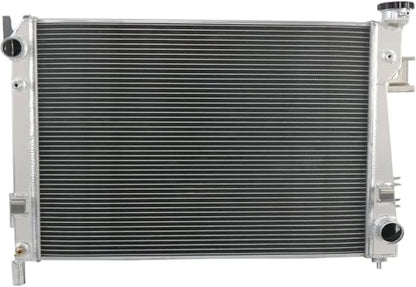 ALLOYWORKS 4 Row Aluminum Radiator For 2004-2009 Dodge Ram 1500 Ram 2500 Ram 3500 5.7L Hemi V8 Crossflow Radiator, Direct Replacement
