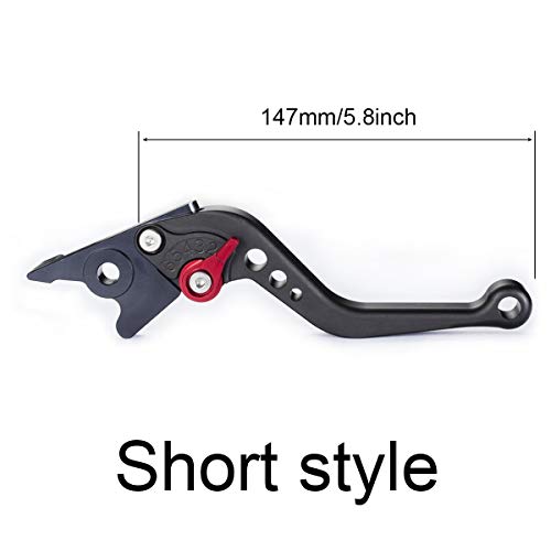 Hopider Short Brake Clutch Levers Compatible with GROM MSX125 2014-2026 - color: Black