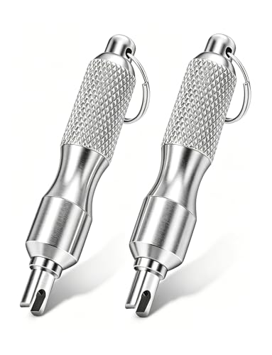 2 PCS Schrader Valve Core Removal Tool Keychain,Tire Valve Stem Repair Tool