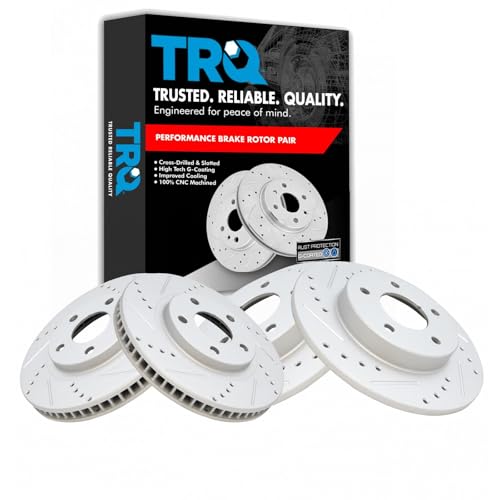 TRQ Brake Performance Rotor Kit Front & Rear - style: BRA15015