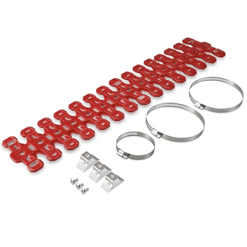 NICECNC Pipe Heat Shield Cover Guard Protector Motorcycle Red - color: Red