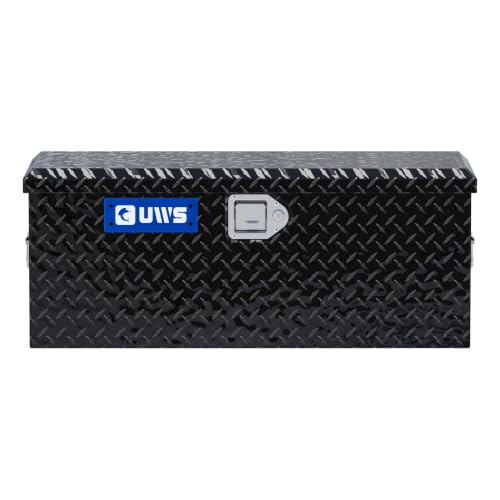 UWS EC20012 32-Inch Gloss Black Heavy-Wall Aluminum ATV Storage Box, RigidCore Lid