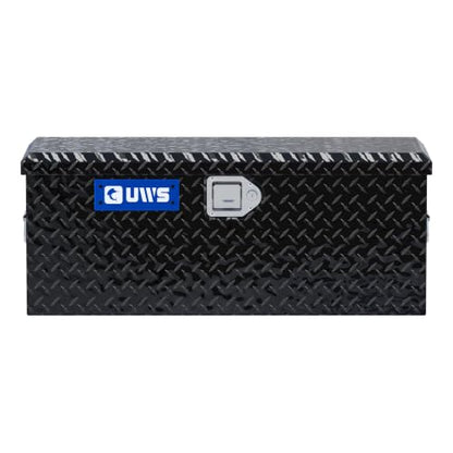 UWS EC20012 32-Inch Gloss Black Heavy-Wall Aluminum ATV Storage Box, RigidCore Lid
