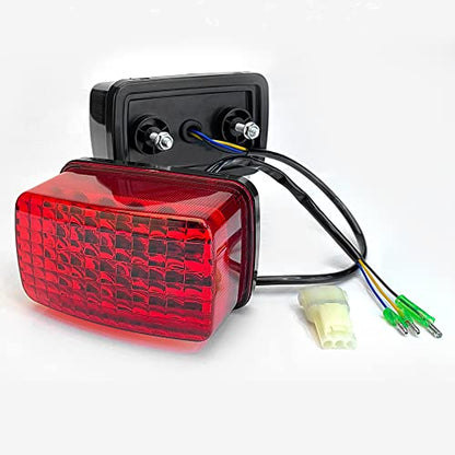 ATV LED Tail Light Taillight 5KM-8472C-10-00 Compatible with Yamaha Rhino Kodiak Grizzly Big Bear Bruin Wolverine Viking（Red lens#1） - color: Red lens#1