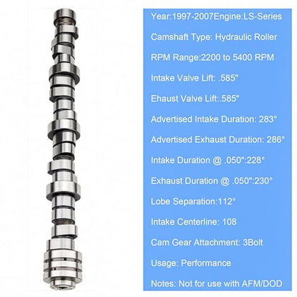 Sloppy Mechanics Stage 2 Camshaft Lifter Kit Compatible with 1997-2007 GM Chevy LS1 V8 4.8L 5.0L 5.3L 6.0L 6.2L LS1 LS2 LS6 LQ4 LQ9 Engines w/ E1840P Camshaft, Gaskets, Lifters & Trays