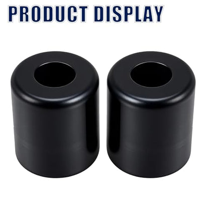 Motorcycle Crash Bar Sliders End Caps Derlin for Harley Touring Softail Sportster 1.25" Engine Guard Saddlebag Guard M12 2PCS (Black 2-inch) - color: Black