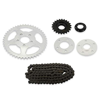 DaSen Chain Drive Transmission Sprocket Conversion Kit Belt to Chain Compatible with Harley Sportster 72 48 Iron Roadster 883 1200 XL 2004-2023