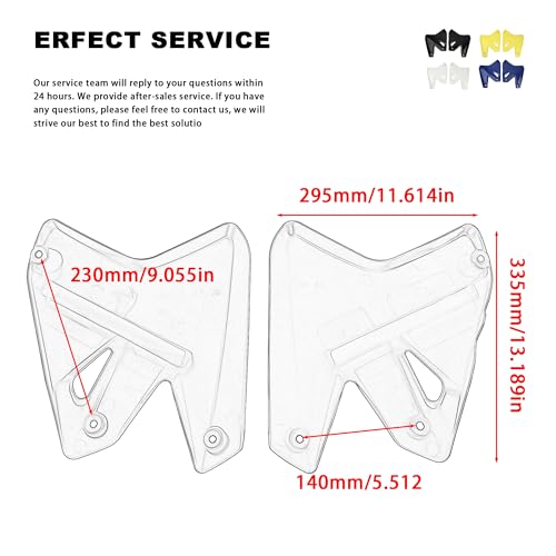 Motorcycle Fuel Tank Decorative Cover Enduro Dirt Bike Front Fuel Tank Plastics Fender Cover Compatible with DRZ400 DRZ400S DRZ400SM 2000-2022（White） - color: White