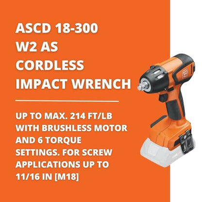 Fein ASCD 18-300 W2 AS Cordless Impact Wrench - style: ASCD 18-300