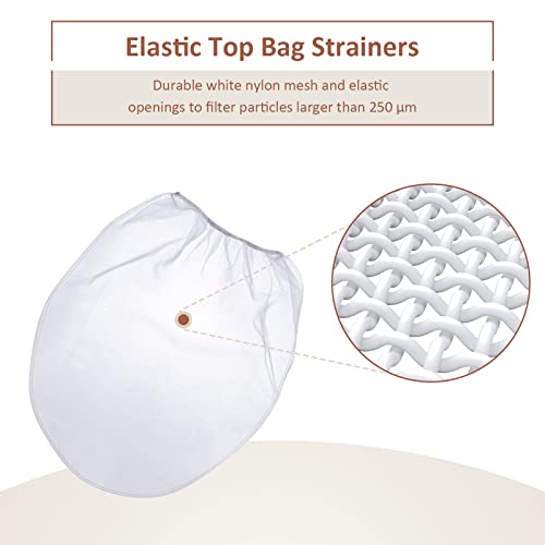 Patelai 10 Pcs 5 Gallon Paint Strainer Bags with Fine Mesh Elastic Top - size: 5 Gallon