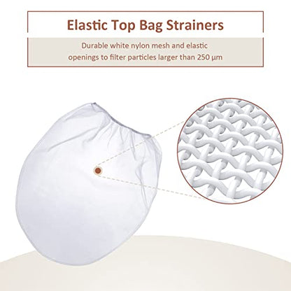 Patelai 500 Pcs 5 Gallon Paint Strainer Bags with Fine Mesh Elastic Top - size: 5 Gallon