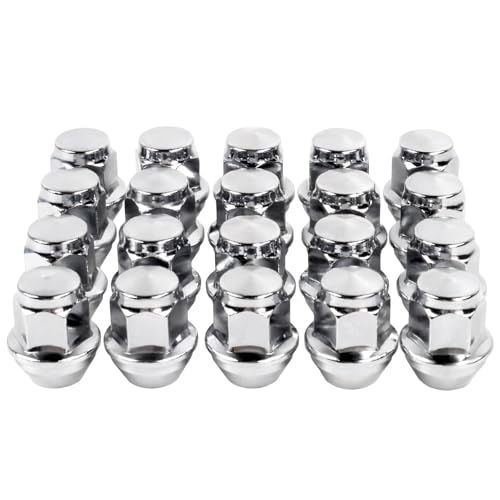 M12x1.5 Lug Nuts 20pcs for Escape 2001-2019 - color: Chrome, size: M12x1.5, style: 20Pcs，1.26IN