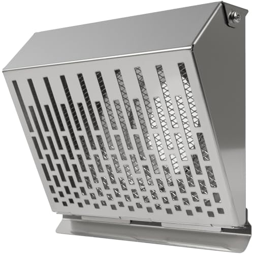 Vent Systems 4" Inch Exhaust Vent Cover with Rubber Gasket - Stainless Steel - Robust Weatherproof Outdoor Air Exhaust Box - Duct or Surface Mounting - Rain and Snow Protection - color: Stainless Steel, size: ø4" Inch - Exhaust