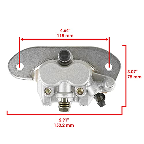 Caltric Rear Left Right Brake Caliper with Pads Compatible with Yamaha Rhino 700 Yxr700 4X4 2008-2013