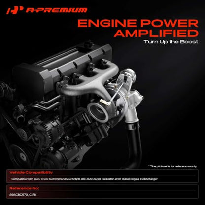 A-Premium RHF55 Complete Turbocharger Turbo Kit Compatible with Isuzu