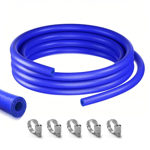 1/4" ID-20Ft(ID 6mm) Heater Hose Enhanced Double Reinforcement - color: All Blue, size: 1/4" ID-20Ft(ID 6mm)