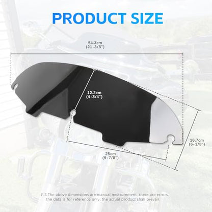 Rich Choices 4.5" Motorcycle Windshield Windscreen Black Compatible with Harley Davidson Touring Street Glide Electra Glide FLHT FLHTCU Ultra Classic Glide FLHX FLHTK Tri Glide 1996-2013 - color: Black, size: 4.5inch