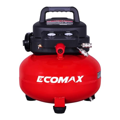 ECOMAX Pancake Air Compressor MAX 150 PSI, 2.6 CFM @90 PSI, Oil-Free