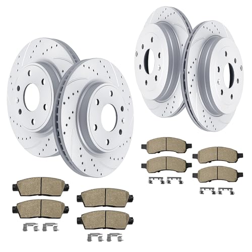 Acinoparts Front(12.80") & Rear(13.03") Brake Kit for Chevy Traverse Buick - size: HMBK5515055151