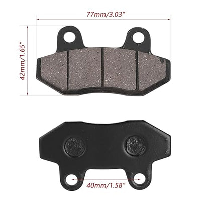 Mokuo Motorcycle Brake Pads in Metal Material Compatible with Chinese GY6 50cc 150cc Engine Scooter Mopeds Jonway (Model A-4pcs) - style: Model A-4pcs