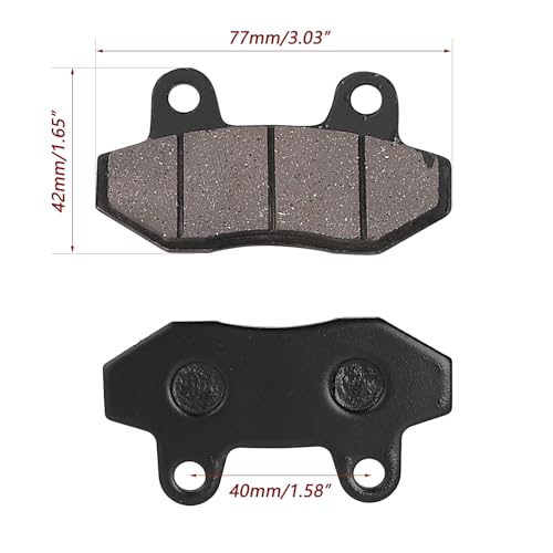 Mokuo Motorcycle Brake Pads in Metal Material Compatible with Chinese GY6 50cc 150cc Engine Scooter Mopeds Jonway (Model A-4pcs) - style: Model A-4pcs
