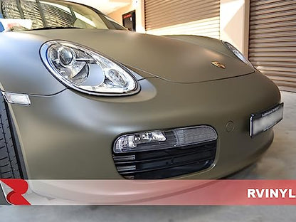 RVINYL Avery Dennison SW900 712-O Supreme Vinyl Vehicle Wrapping Film, Car Wrap Sheet Roll in Satin Khaki Green, 12in x 60in with Application Card - color: Satin Khaki Green, size: 1ft x 5ft