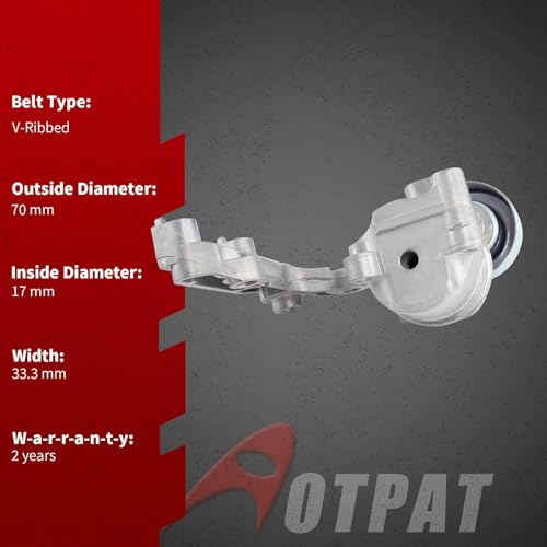Belt Tensioner Assembly with Pulley Fit for:-Toyota Camry 2007-2017 - size: 38410