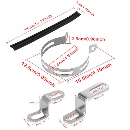 Motorcycle Exhaust Pipe Bracket Hanger Clip with Z Shape Clamp