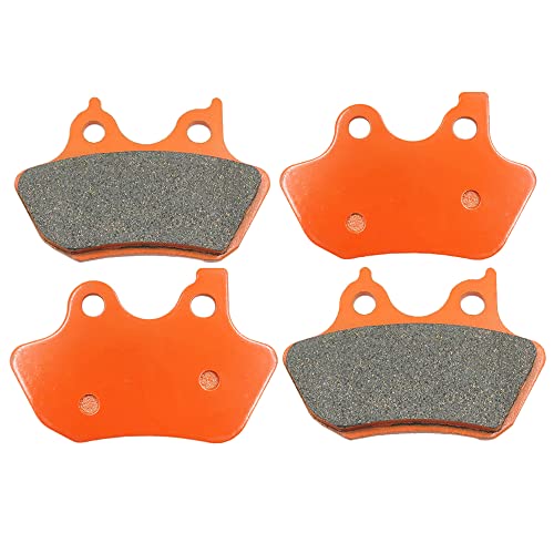 Motorcycle Aftermarket part Front Rear Brake Pads compatible with/for Harley FXST/FXSTi Softail Standard FXSTC Softail Custom 2006 2007 FXSTB/FXSTBi Night Train 2000-2005 FA400F FA400R