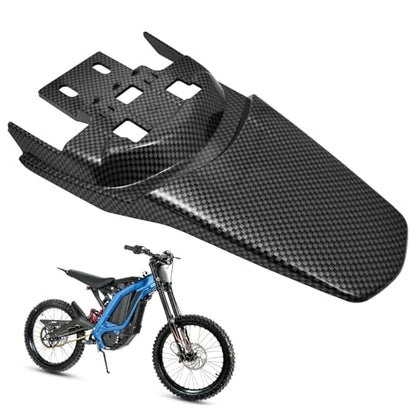 Rear Fender for Surron Light Bee X/S Segway X160 X260, Imitation Carbon Fiber Parts, Short Back Fender Protector for Electric Mountain Bike (Not for Talaria) - style: Imitation Carbon Fiber