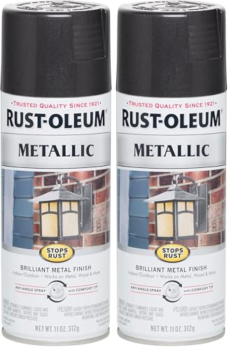 Rust-Oleum 7250830 Stops Rust Metallic Spray Paint, 11 Ounce, Black Night (Pack of 2) - color: Black Night, size: 11 Fl Oz (Pack of 2)
