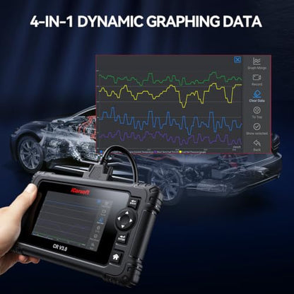 iCarsoft CR V3.0 (2026) Scan Tool Bidirectional OBD2 Scanner Diagnostic Tool for All Cars, 45 Reset,All System Diagnose, 4000+ Active Test, Battery Test-Customizable Diagnosis for 10 Car Brands - style: For All Cars