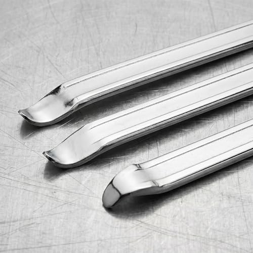 Fasmov 3 Pcs Irons Changing Tool, 12 inch Tire Iron Spoons Changing Lever Bar, Motorcycle Tire Spoons Set, Tire Remove Tool for Bike Motorcycle Scooter Bicycle Mower
