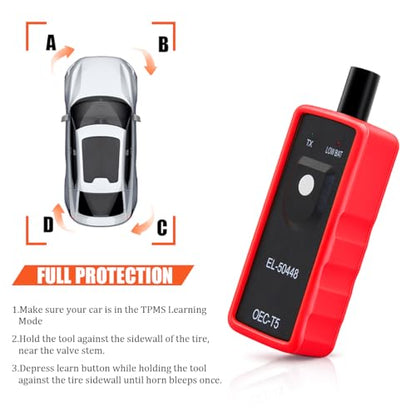 EL-50448 TPMS Relearn Tool for Car Tire Sensor (Red) - color: Red