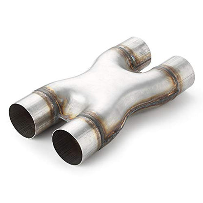 Exhaust X Pipe 2.5" Inlet, A-KARCK 2.5" Outlet 12" Long Stainless Steel X Pipe for Smoother Exhaust - color: X Pipe, size: 2.5inch 12"Long
