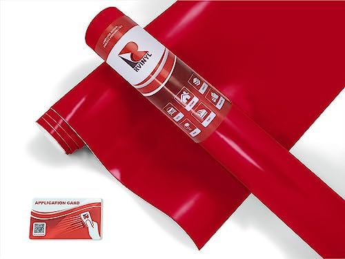 RVINYL Avery Dennison SW900 438-O Satin Carmine Red Supreme Wrapping Film Vinyl Vehicle Car Wrap Sheet Roll - (12in x 60in w/Application Card) - color: Satin Carmine Red, size: 1ft x 5ft