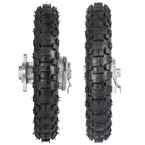 Front & Rear 2.5-10 10" Wheels Tires and Rims 1.4 x 10 With 12mm Bearing for 50cc CRF50 XR50 Dirt Pit Bike - size: Front + Rear