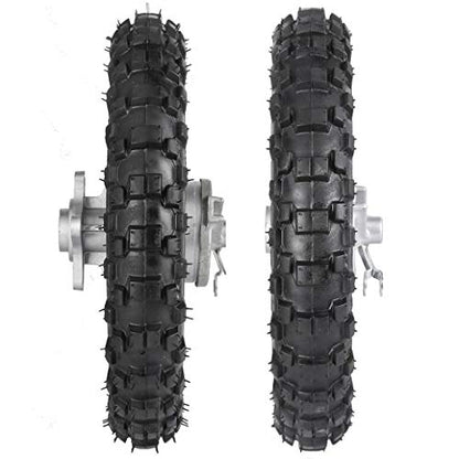 Front & Rear 2.5-10 10" Wheels Tires and Rims 1.4 x 10 With 12mm Bearing for 50cc CRF50 XR50 Dirt Pit Bike - size: Front + Rear