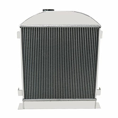 4 Row Aluminum Radiator Compatible with 1928 1929 Ford Model A With Flathead V8 Engine AT/MT