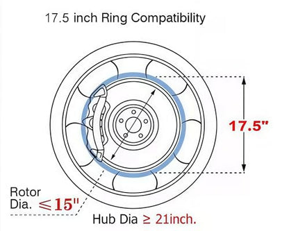 4-Pack 17.5" Quad Row Cold White Wheel Light Rings for Truck Car