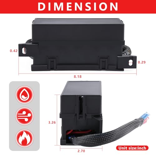 Newdeli 12V Relay Box 11 Way Waterproof Relay Fuse Box Automotive Relay and Fuse Block 12 AWG Pre-Wired Universal Relay Panel with 4-Pin Relays and ATC/ATO Blade Fuses for Auto Car Marine Boat Truck - size: 11 Way 12V 12AWG Fuse Relay Box