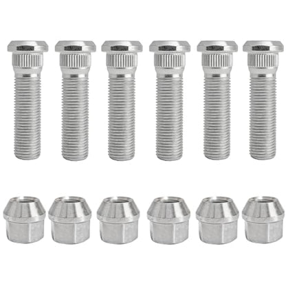 6Sets 1/2-20 Inch Wheel Stud with Nuts for Trailer Compatible with Lippert Axles 3500 lb, Compatible with Dexter Axles 4400 lb with 1/2"-20 UNF Thread Size, Wheel Studs - size: 6Sets