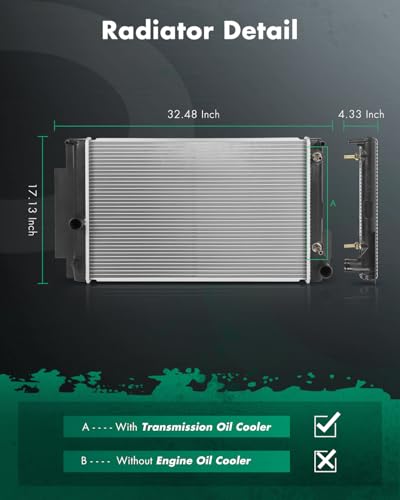 SCITOO Engine Coolant Radiator compatible with Ford Explorer - size: 1728