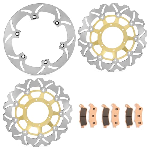 Front Rear Brake Disc Rotors Pads Kit for Honda VTX1800 C N S T R F 2002-2011 - color: Gold, size: VTX1800 C N S T R F 2002-2011