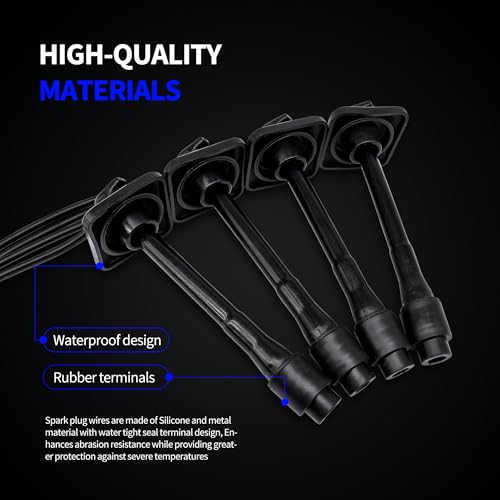 Ignition Spark Plug Wire Set Compatible with 1997-2001 Toyota - style: 90919-22386