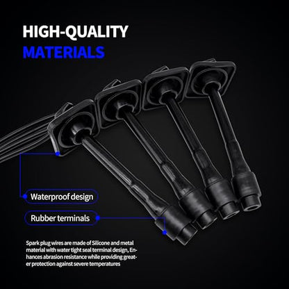 Ignition Spark Plug Wire Set Compatible with 1997-2001 Toyota - style: 90919-22386
