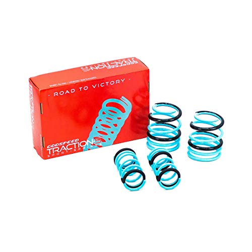 Godspeed LS-TS-SU-0005 Traction-S Performance Lowering Springs, Reduce Body Roll, Improved Handling, Set of 4, compatible with Subaru WRX (VA1) 2015-21
